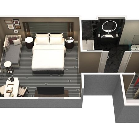 쉐라톤 그랜드 시드니 하이드 파크 외부 사진 A typical room layout of a hotel room